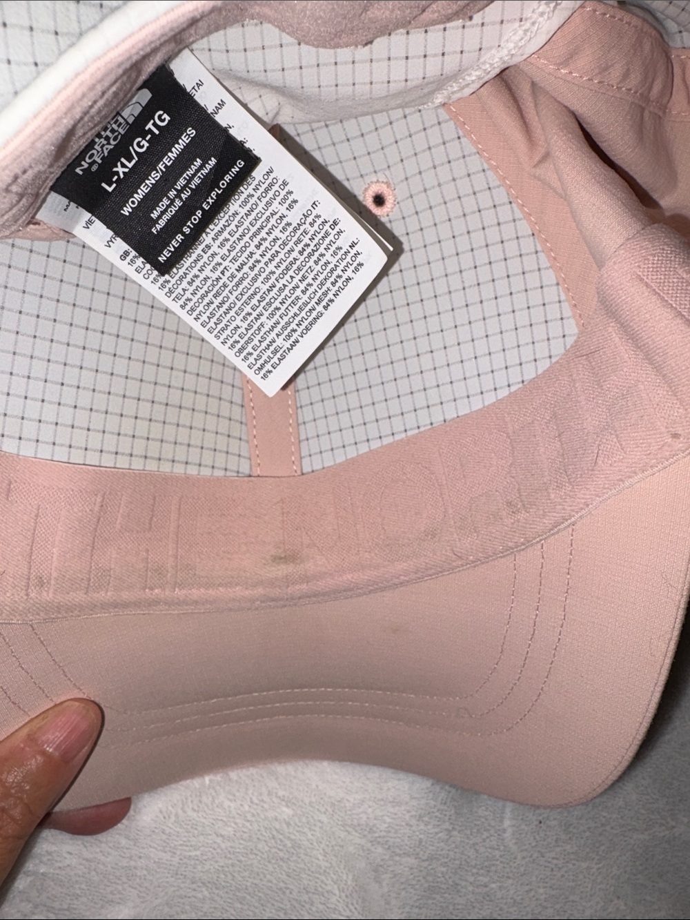 The North Face Wonen’s Horizon Hat Light Pink Baseball Cap BNWOT L-XL - Picture 5 of 8
